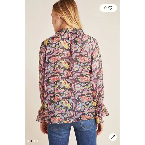 Tanvi Kedia Rashida Peasant Blouse sz sm - Picture 6 of 13